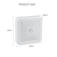 ใหม่ไฟกลางคืนสมาร์ท Motion Sensor LED โคมไฟกลางคืนถ่านไฟฉาย WC โคมไฟข้างเตียงสำหรับห้องโถง P Athway ห้องน้ำ DA