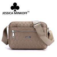 3906 (JESSICA MINKOFF) หลายช่องผู้หญิงสายสะพายลำลองไนลอนง่ายกระเป๋าสะพายไหล่ผู้หญิงกันน้ำ