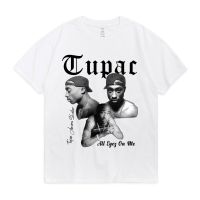 เสื้อยืดคุณภาพดี Rapper Tupac 2pac Tops Hip Hop Streetwear Tee Shirt 2023Summer Fashion T-shirt Men Women Oversized T Shirt Streetwear