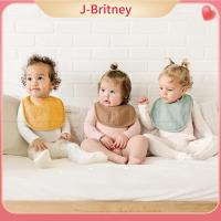 J-BRITNEY ผ้าเช็ดตัว Bibs น้ำลายสำหรับเด็กผ้ากันเปื้อนผ้าพันคอผ้าฝ้ายเนื้อนุ่มสำหรับป้อนอาหารเด็กทารกแรกเกิด