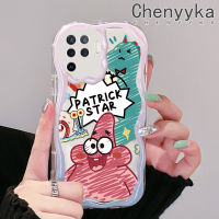 เคส Chenyyka สำหรับ OPPO A94 4G F19 Pro Reno 5F Reno 5 Lite เคสปลาดาวแพททริกลายการ์ตูนขอบเนื้อครีมนิ่มกันกระแทกแบบใสเคสมือถือสร้างสรรค์เคสโปร่งใสลายกล้องถ่ายรูปฝาครอบป้องกันซิลิกาเจล