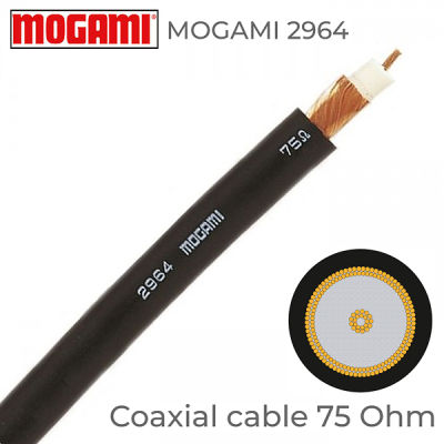 สาย MOGAMI 2964 coaxial cable 75 Ohm made in japan สายสัญญาณตัดแบ่งขายราคาต่อเมตร / ร้าน All Cable