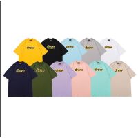 ♡DREW ♡ Oversized T-Shirt Printed Cotton Casual Short Sleeve Round Neck T-Shirt for Men and Women