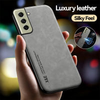 Luxury Lambskin หนังแม่เหล็กสำหรับ Samsung Galaxy S21 FE 5G ซิลิโคนกันกระแทกฝาครอบ Samsung S 21 FE S21FE S21ศรัทธา