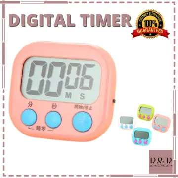 Digital Kitchen Countdown Timer: Teachers Classroom Counter Large LCD Loud  netic Clip Kids Simple Clock Mini