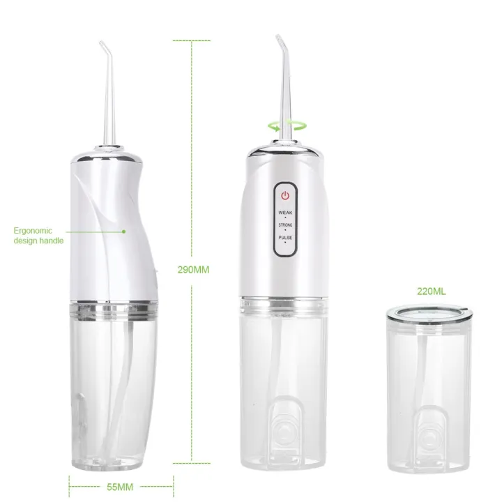 ๑-saengq-portable-oral-irrigator-rechargeable-water-flosser-dental-water-jet-water-tank-tooth-cleaner-intelligent-punch-usb-220ml