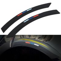 40 X 3.8CM Car Wheel Rim Eyebrow Protector Wheel Arch Mouldings Rubber Stickers Decorative Strip Bumper Protector Guard Scratch Wires  Leads Adapters