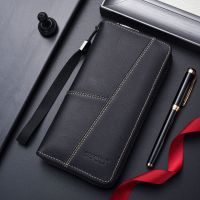 New Hot Men Leather Wallets Mens Long Design Causal Purses Male Folding Wallet Coin Card Holders High Quality Slim Money Bag Wallets