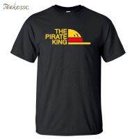 Tshirt Men The Pirate King T Shirt Mens Luffy Tshirt Tees Japanese Anime Cotton Mens