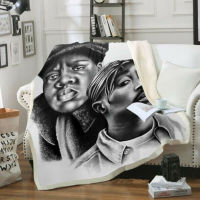 2 Pack Tupac 3D print fashion fleece blanket bedded bedspread shelter blanket