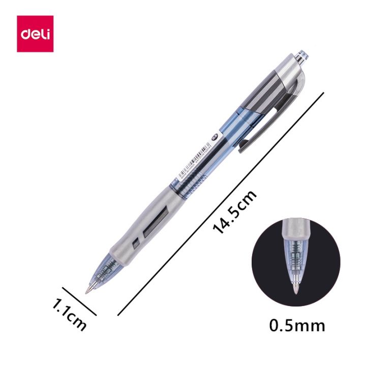 โปรโมชั่น-คุ้มค่า-deli-ปากกาเจล-ปากกาดำ-12-ชิ้น-ปากกาสีน้ำเงิน-0-5mm-มี-2-รุ่น-เครื่องใช้สำนักงาน-อุปกรณ์การเรียน-ขายส่ง-gel-pen-ราคาสุดคุ้ม-ปากกา-เมจิก-ปากกา-ไฮ-ไล-ท์-ปากกาหมึกซึม-ปากกา-ไวท์-บอร์ด
