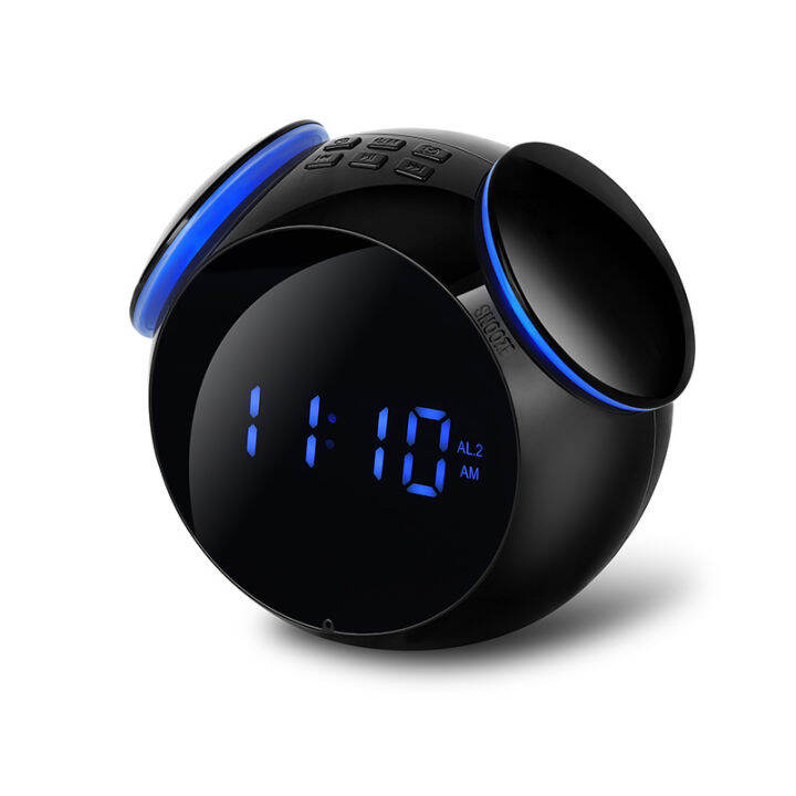 HC202 bluetooth Speaker Alarm Clock Mirror Alarm Clock Portable Snooze