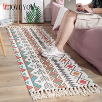 WHOVEYON 60x180cm Retro rugs and cars for home living room Soft Tassel Home Cars Table Runner Door Mat Home Decoration