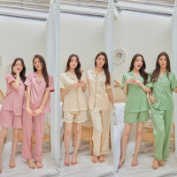 ชุดนอน Muslin pajamas Silk Satin(รุ่น N1160,L1160,T1160,N1162,T1162,L1162,N1163,L1163,T1163)