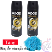 Combo 2 chai Xịt khử mùi AXE Gold Temptation chai 135ml Tặng 1 bông tắm