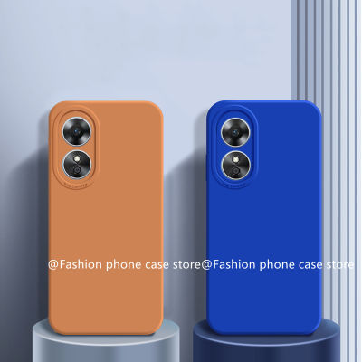 Phone Case เคส OPPO A58 4G NFC เคสเสื้อสายเดี่ยวสีทึบดีไซน์ใหม่ OPPOA58เลนส์ป้องกันซิลิโคนนิ่ม2023