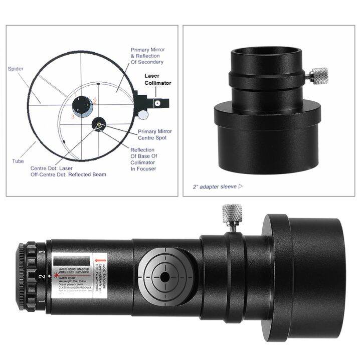 1.25IN Telescope Collimator 2INCH Adapter Reflector Telescope Newtonian SCA Laser Collimation 7