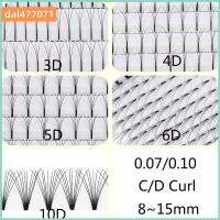 DAI477071 SKONHED 12เส้น3D/4D/5D/6D/10D ผู้หญิงแฟชั่นกึ่งถาวร C/d Curl 0.07 0.10ความหนาที่ต่อขนตาแบบแยกขนมิงค์เทียมขนตาปลอมแฟนก่อนวอลลุ่ม