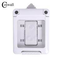 COSWALL CE Certification IP44 Waterproof Dust-proof Outdoor External Wall Switch 1 Gang On / Off Light Switch