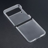 ▨♤ Transparent Case For Samsung Galaxy Z Flip 3 Soft TPU PC Protective Cover Shockproof Back Bumper Shell For Galaxy Z Flip Case