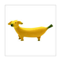 Cute Banana Dog Garden Statues Figurines Ornaments Yellow Garden Statues Figurines Ornaments Resin Garden Statues Figurines Ornaments Resin Gnomes Funny for Home