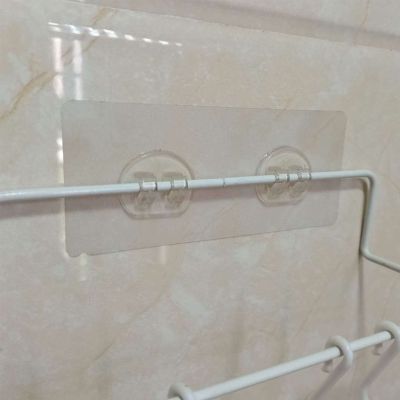 【CW】 Wall Mounted Adhesive Punch-free Under Wire Shelf Rack Hanger Holde Invisible Sticker Amenities