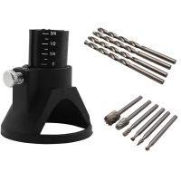 11 Pcs Multipurpose Cutting Guide Kit HSS Routing Router Bits and 4Pcs Twist Drill Bit for Rotary Tools