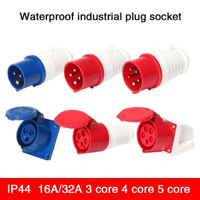 220/380V Industrial Plug and Socket 5p 3core 3P/4P/5P Electrical 16A 32A IP44 Wall Mounted Manufacturer