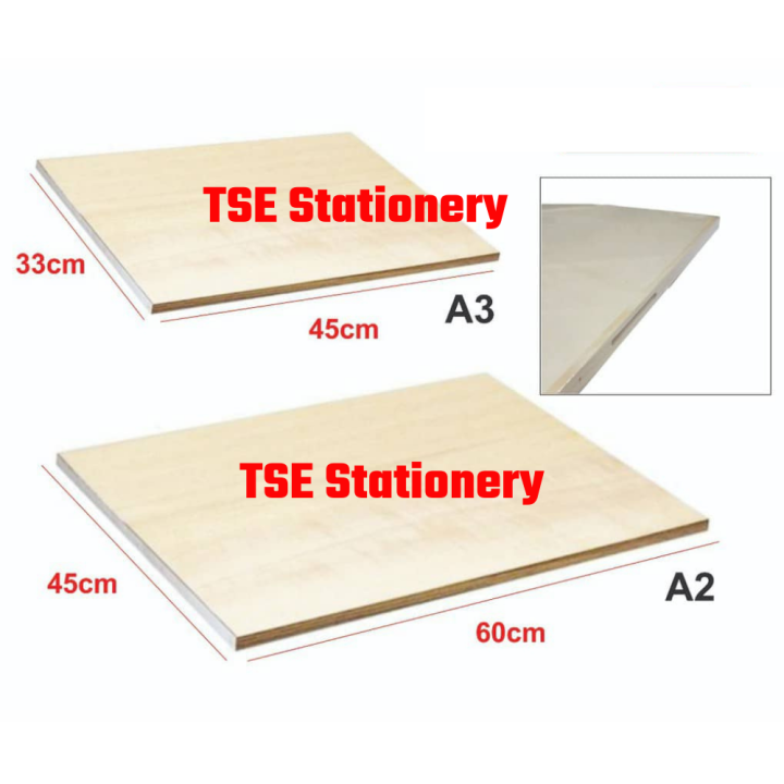 A3 / A2 Wooden Drawing Board / Papan Lukis / Art Board Craft Lazada