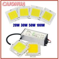 CAIOHUA ความสว่างสูง AC 85-265V สำหรับโคมไฟหลอดน้ำท่วม ชิปซัง LED แหล่งกำเนิดแสง 10W 20W 30W 50W 70W 100W พร้อมไดร์เวอร์พาวเวอร์ซัพพลาย