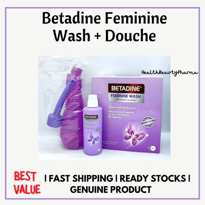 Betadine Feminine Wash 120ml with Douching Apparatus (Antibacterial