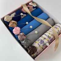 NEW WOMEN GIFTS BOX HIJABS HIAJBS SET CHIFFON SHAWLS