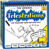 USAOPOLY Telestrations Original 8 Player, Family Board Game, A Fun Family Game for Kids and Adults, Family Game Night Just Got Better, The Telephone Game Sketched Out, Multicolor