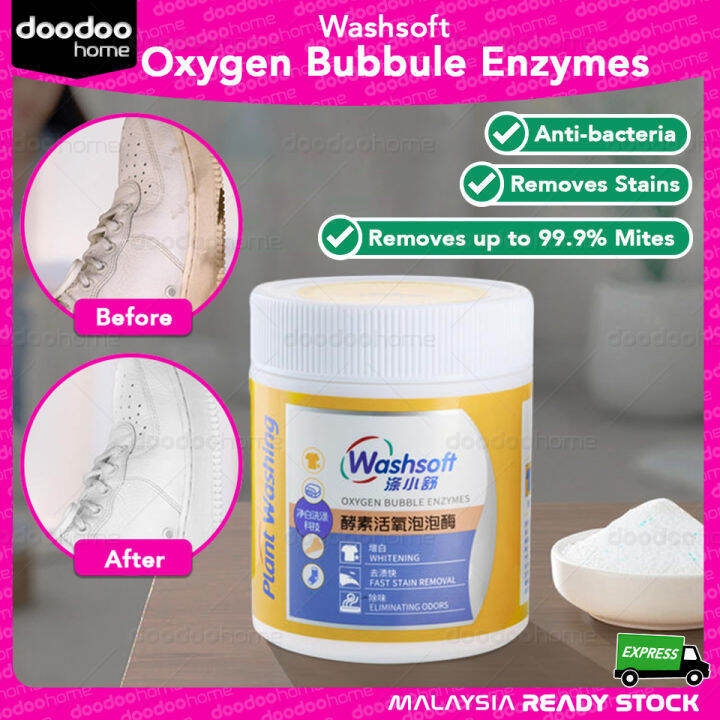 WASHSOFT Oxygen Bubble Enzymes Fabric Stain Remover 500g Clothes