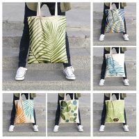 Canvas shoulder bag organization storage Handbags cosmetics travel Womens bag Shopping Fabric pouch nordic boho Customizable