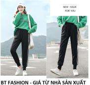 Quần Dài Nữ Thun Phom Rộng Jogger Thể Thao Thời Trang Hàn Quốc - BT