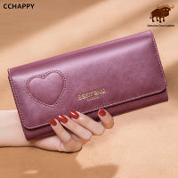 TOP☆CCHAPPY Genuine Leather Female Wallet Large Capacity Womens Long Wallet Anti-RFID Card Holder