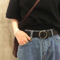 ข็มขัด เข็มขัดผู้หญิง Woman Belt Circleสายเข็มขัดหนัง PU แฟชั่นสำหรับสตรี