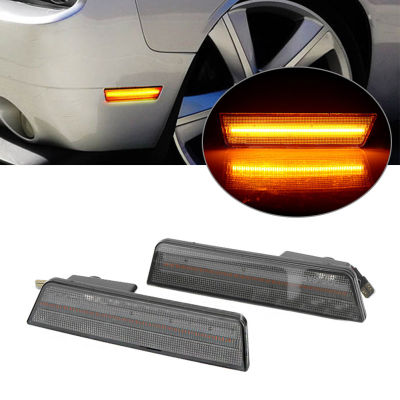 2x Auto Front Side Marker Lights LED Lamp For Dodge Challenger 2008-2014 Charger 2011 2012 2013 2014