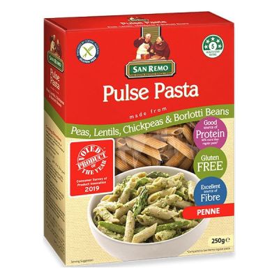 San remo Pulse Pasta Penne เส้นพาสต้าจากแป้งถั่ว 250g.