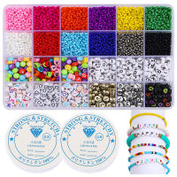 6000pcs 3mm Glass Seed Beads and 600pcs Letter Beads Set for Jewelry Making DIY Bracelets Necklaces Jewelry Craft Beads Kit