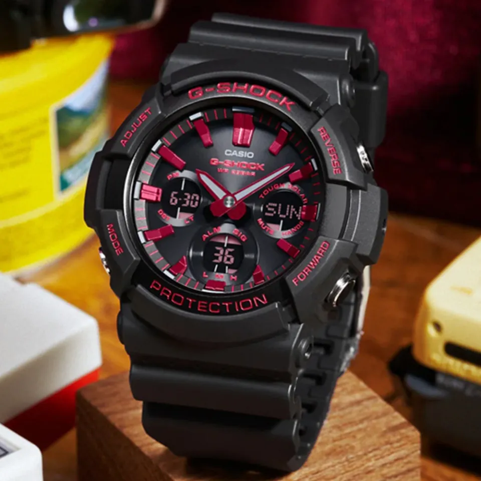 OFFICIAL WARRANTY) Casio G-Shock GAS-100BNR-1A Ignite Red Analog