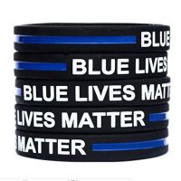 2021 FASHION! Style Police Lives Matter Wristbands Black Thin Blue Line Silicone Rubber Bracelets Wholesale Replacement Parts