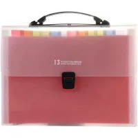 File Bag Accordion File Storage Bag 13 Grid Folder Multi-Layer Bill Receipt Folder File Product Storage Bag