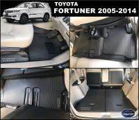 พรมปูพื้นรถยนต์FORTUNER (ปี2005-2014) ลายไบเค่นสีดำ+แผ่นกันสึก เต็มคัน