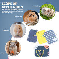 Zecetim 4 pcs Guinea Pig Liners ล้างทำความสะอาดได้ Guinea Pig Pee Pads สัตว์ขนาดเล็ก Rabbit Pee Pads คละสไตล์