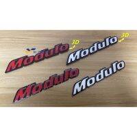 3d โลหะ MODULO โลโก้รถด้านข้างด้านหลังสัญลักษณ์ Stikcer Badge Decal สำหรับ Honda Type R (15ซม. * 2.3ซม.)