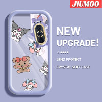 เคส JIUMOO สำหรับ Huawei Nova 10 Nova 10 Pro เคสนิ่มกระต่ายน้อยและหมีน้อยน่ารักลายการ์ตูนน่ารักกรอบเคสใส่ Tpu เคสกันกระแทกกล้อง