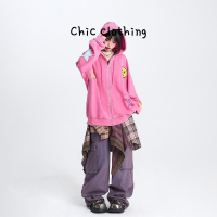 Chic Clothing  เสื้อฮู้ด เสื้อแขนยาวอบอุ่น หลวมและสบาย ๆ สไตล์ขี้เกียจย้อนยุคอเมริกัน 2023NEW WWY23912AB 37Z230915