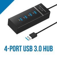 4พอร์ต USB ฮับ3.0 5Gbps ความเร็วสูงที่พ้วง USB USB Splitter 4พอร์ตอุปกรณ์เสริมสำหรับพีซีตั้งโต๊ะแล็ปท็อปอะแดปเตอร์ USB ฮับ3.0